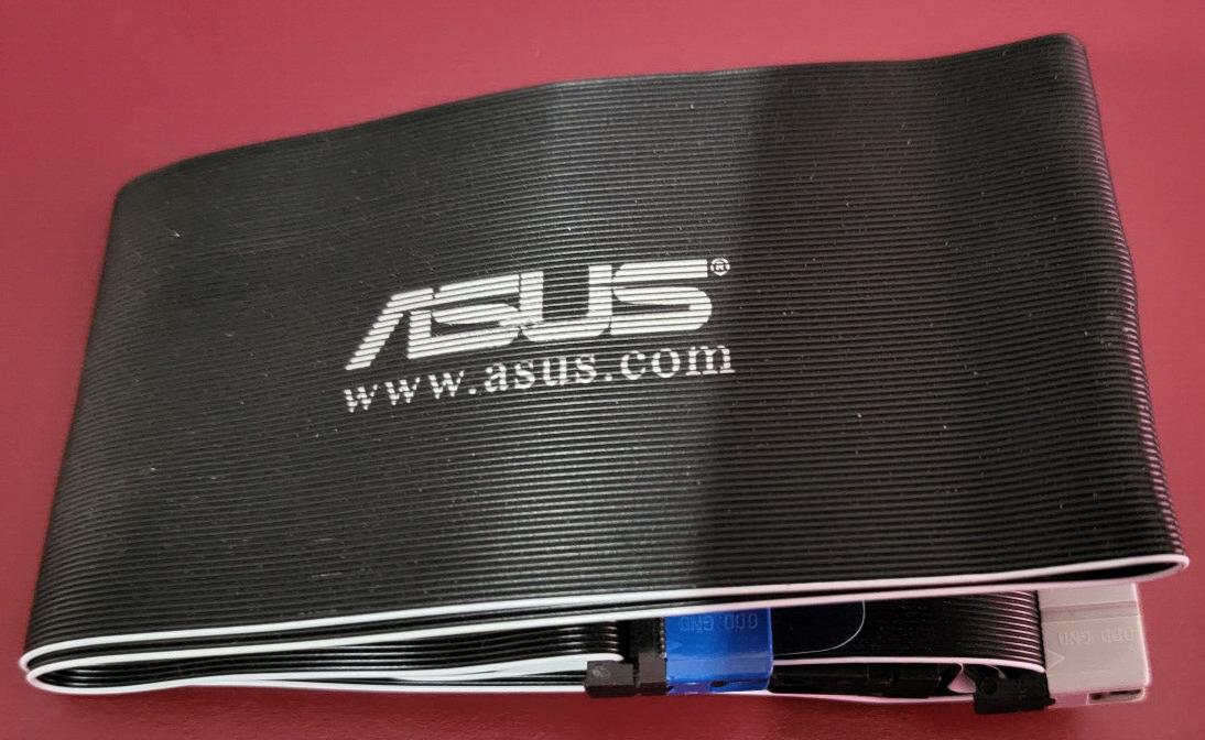 NEW - Asus ATA 66/100/133 IDE 40 Pin (80 Wire) Flat Ribbon Cable w/ 3 Connectors