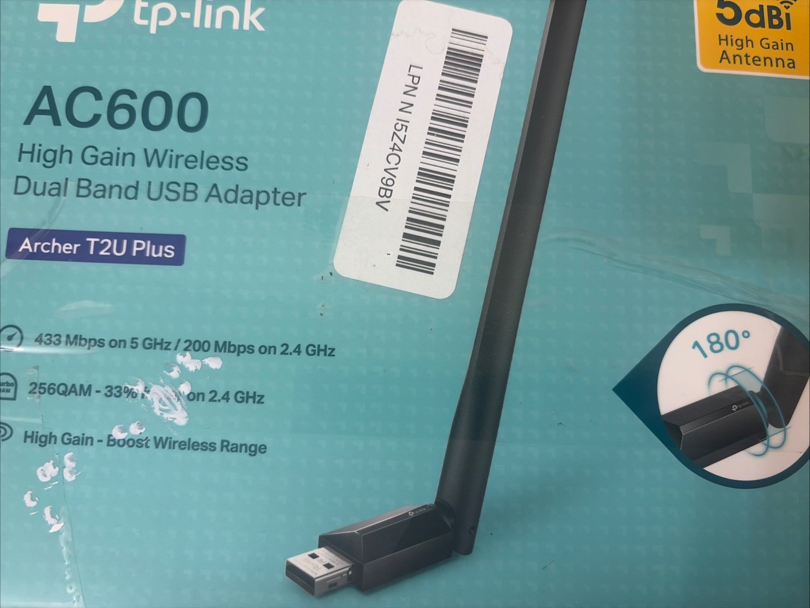 TP Link AC600 Archer T2U 200 MBPS In 2.4 GHz High Gain Wireless Dual Adapter