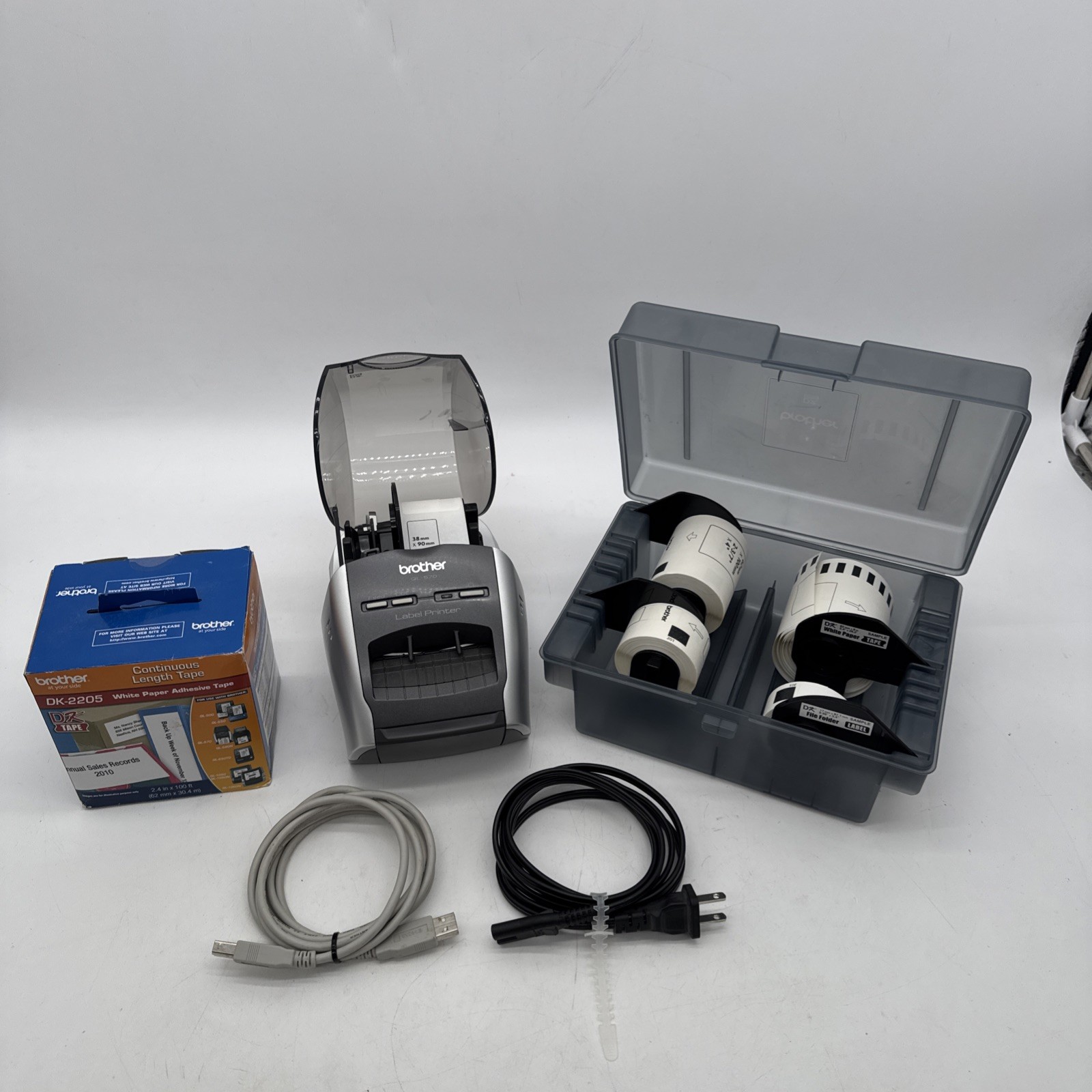 Brother QL-570 USB Professional High Thermal Label Printer 5 Rolls W Case + New