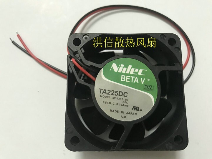NIDEC TA225DC M34313-16 DC24V 0.16A 6CM 6025 inverter fan