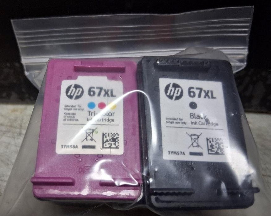 Set Genuine HP 67XL Black & 67XL Color Inkjets Seal Intact NO BOX NO BAG