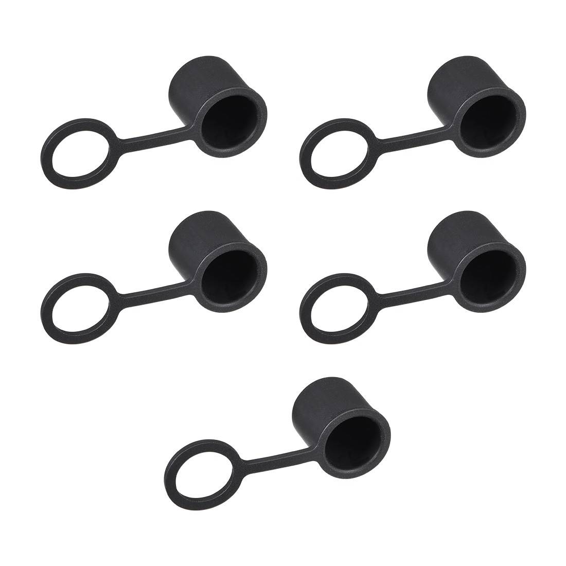 5pcs Silicone BNC-B Anti-Dust Stopper Cap Cover for Female Jack Black New