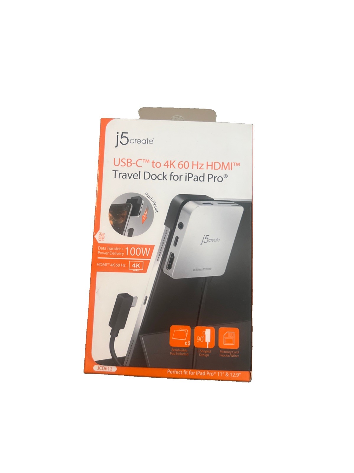 J5create JCD612 USB-C to 4K 60Hz HDMI Travel Dock Compatible with iPad Pro