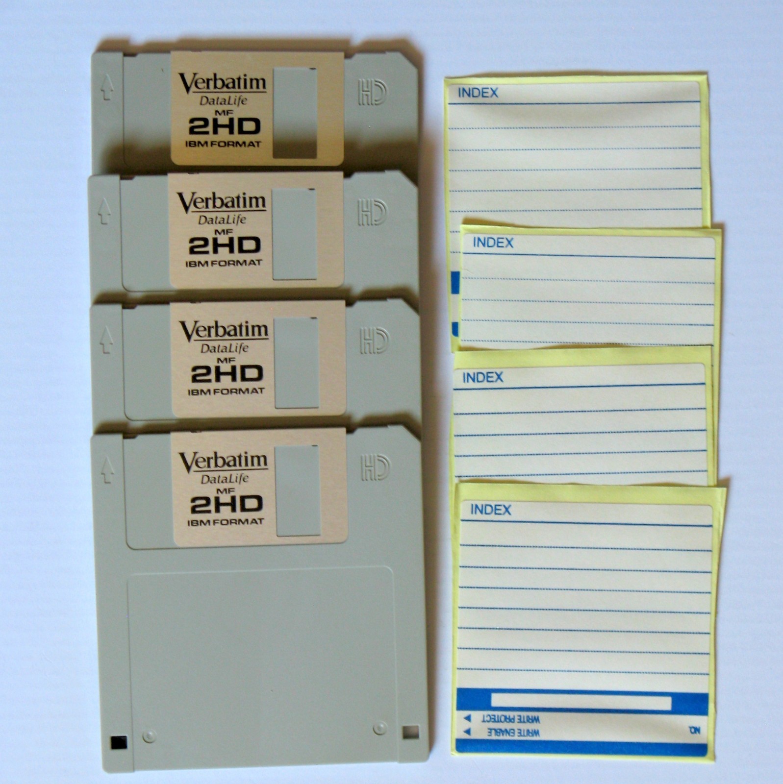 👀 1, 2 or 4 3.5" 3-1/2" Floppy Disks 💾 and Labels 📄, ALL  ✅ 🆗 👀