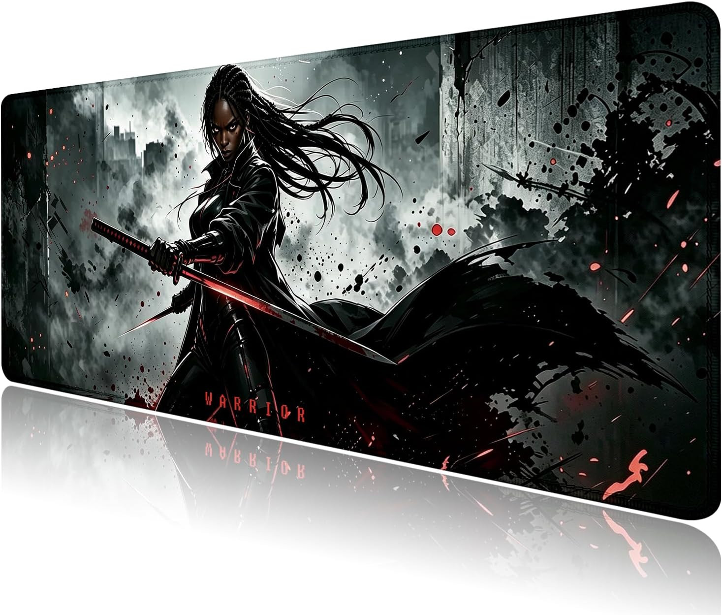 Warrior Mouse Pad 800X300Mm, Non-Slip Waterproof Extended Gaming Desk Mat