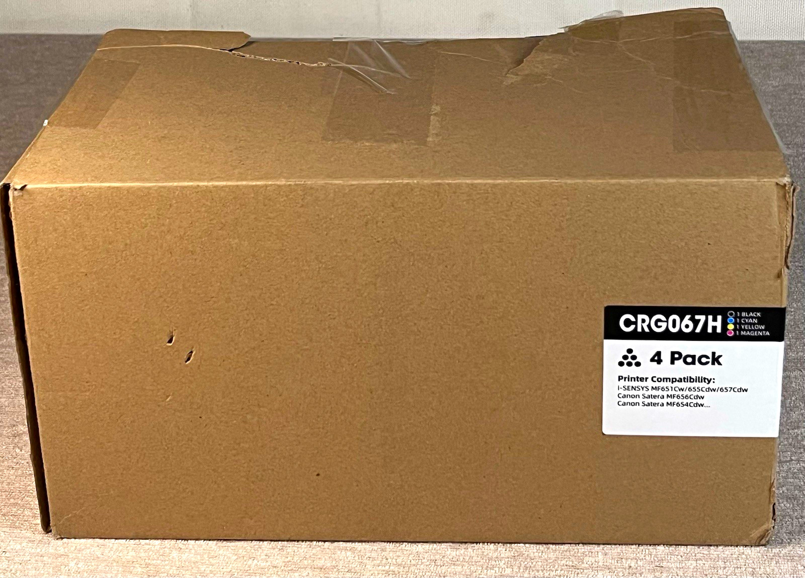 CRG067H 4-Pack Toner BK/C/M/Y for Canon Satera MF656Cdw, MF654Cdw