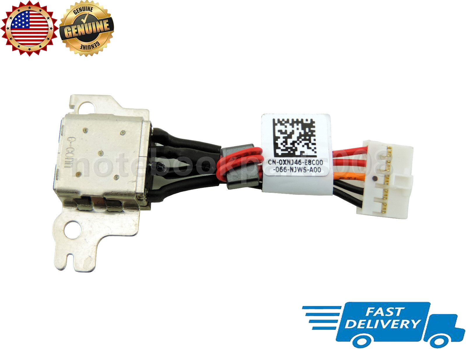 Genuine For Dell Chromebook 3180 3189 DC in Power Jack Cable Connector 0XNJ46