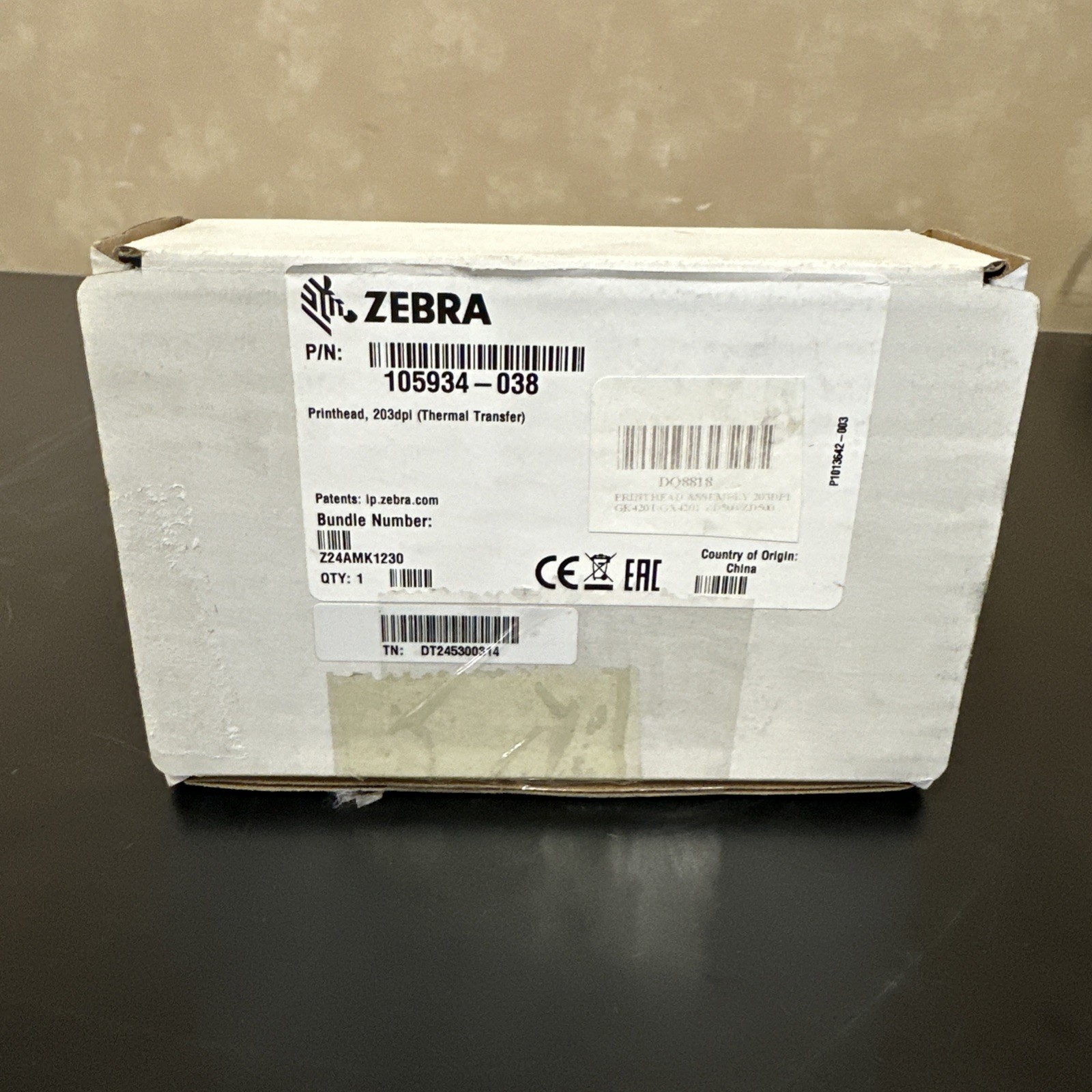 Zebra Print Head GX420T  GK420T ZD500 203dpi P/N 105934-038