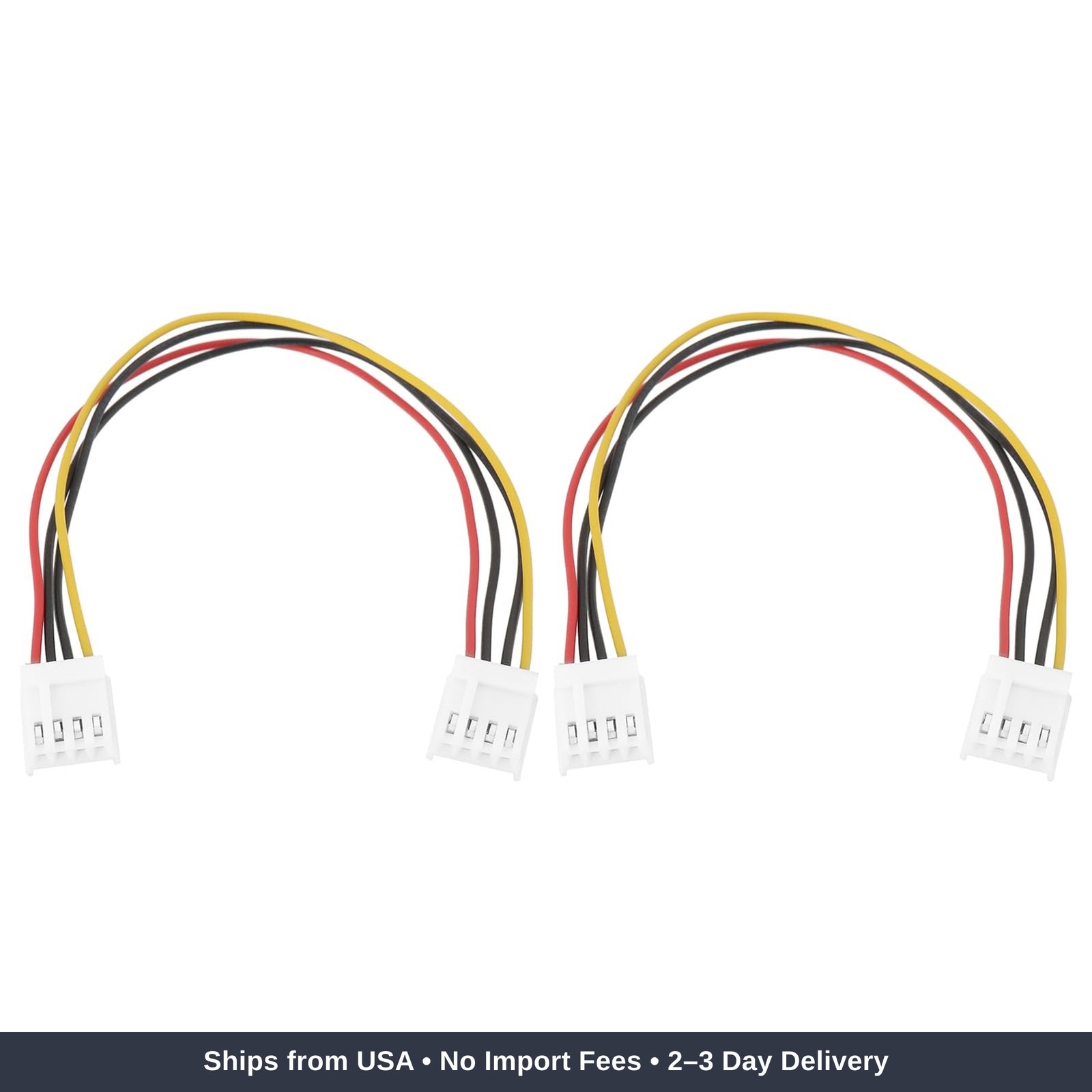 2 Pcs 20 cm Floppy Disk Drive Power Cable 4-Pin To 4-Pin Power Cable Adapter