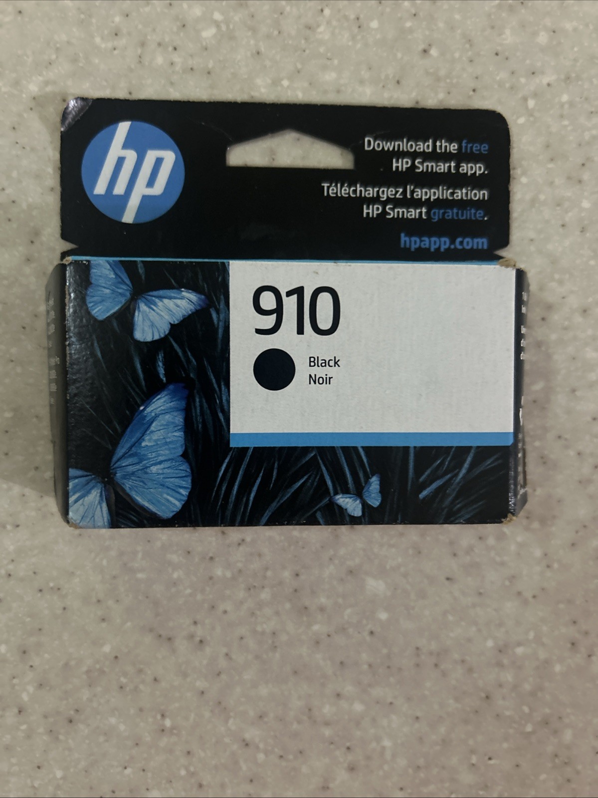 Original HP Office Jet 910 BLACK NOIR Cartridge Expiration Aug 2025