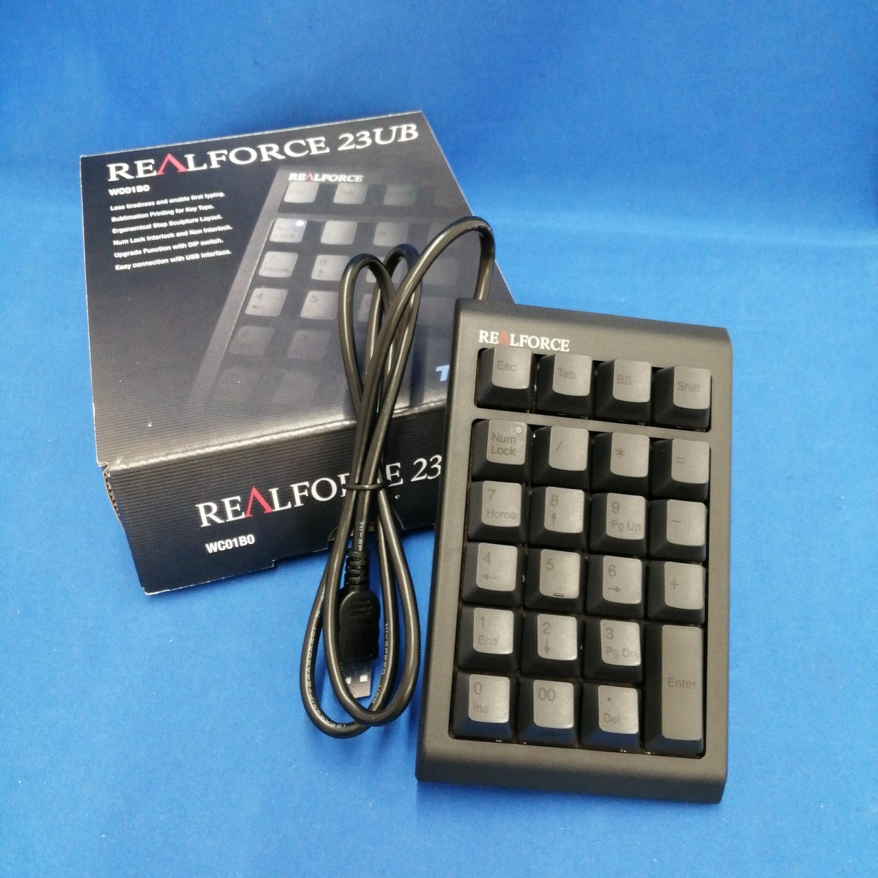 Topre Realforce 23UB Tenkeyless Keypad WC01B0 Cable USB Black From Japan Used