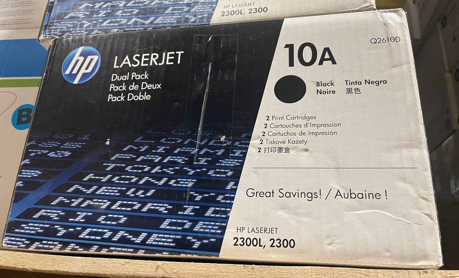 Genuine HP Q2610D 10A (2 x Q2610A) Twin Pack Toner Cartridge, Black, OEM