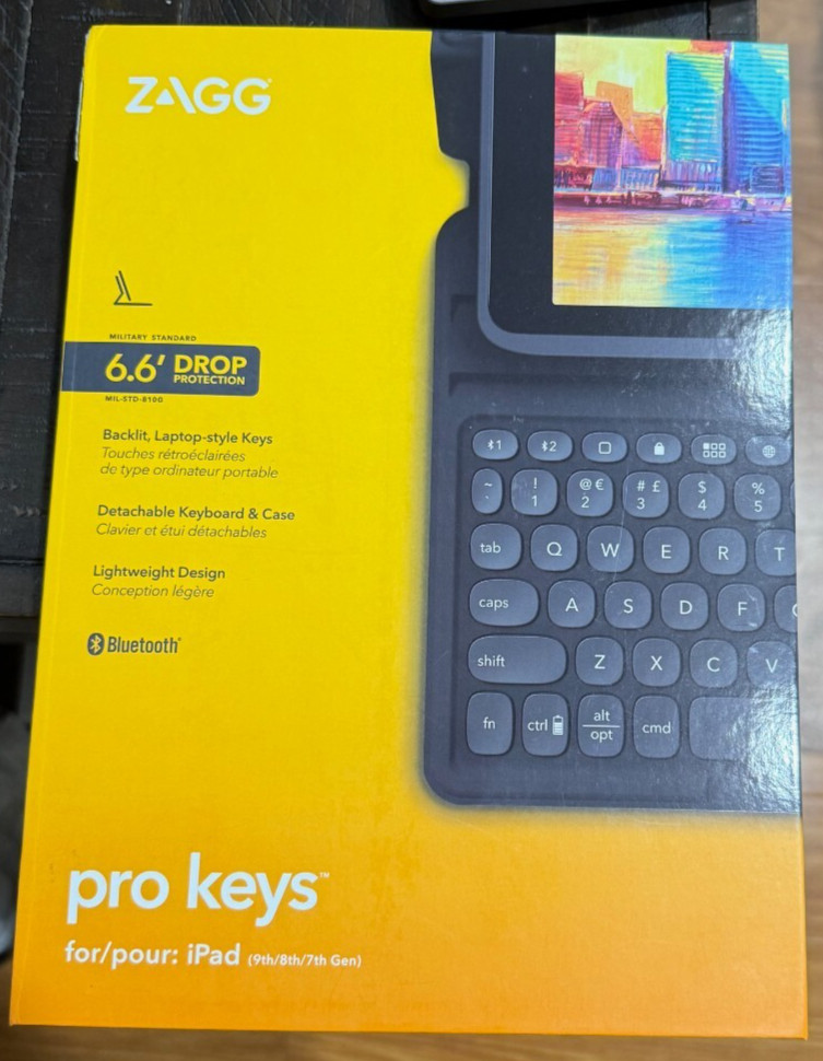 ZAGG Pro Keys Case for Apple iPad 10.2" (7th/8th/9th Generation) - Black - NEW