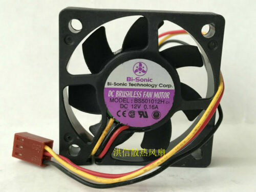 1pcs  Bi Sonic BS501012H fan DC12V 0.16A 5010 50mm 3pin