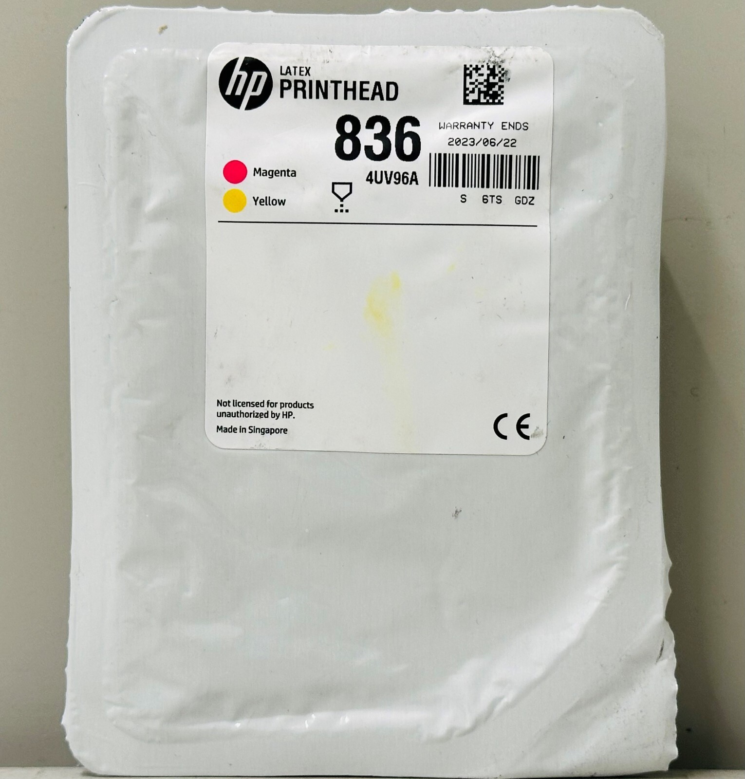 New Genuine HP 836 Magenta & Yellow Latex Printhead Cartridge [4UV96A]