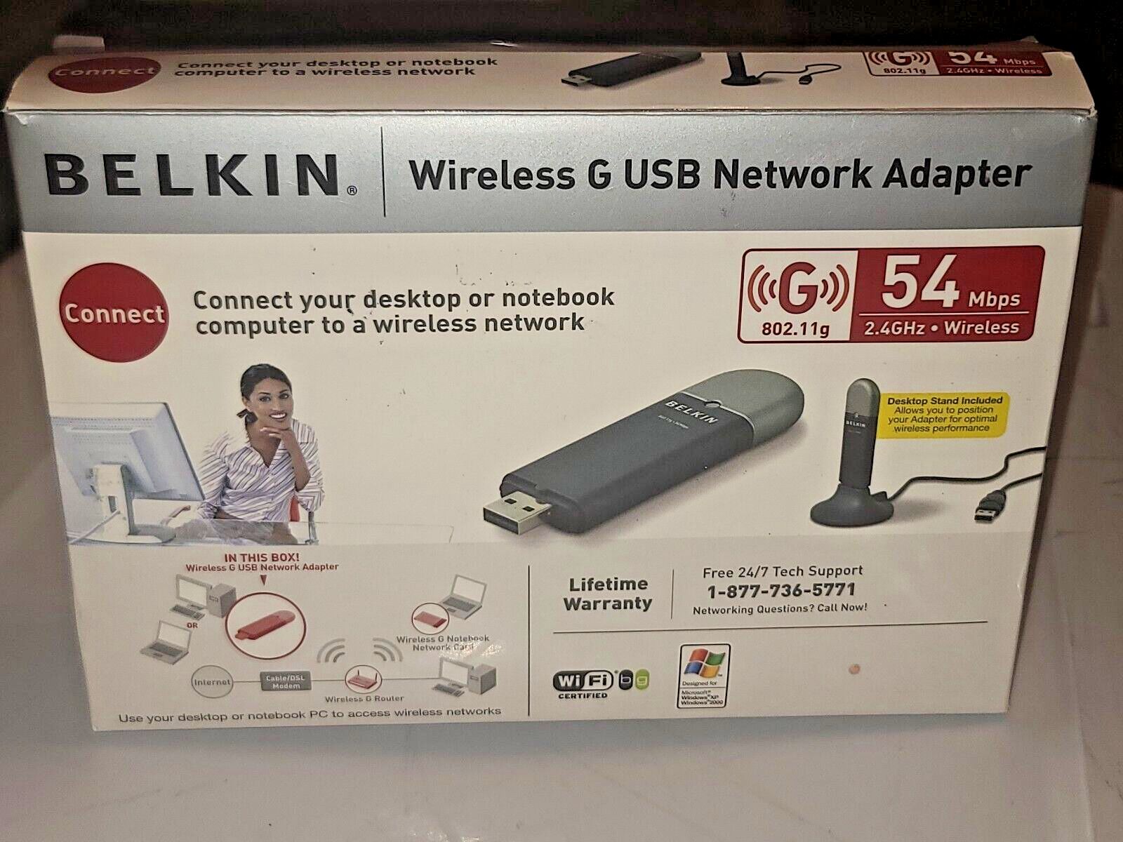 Belkin F5D7050 (722868501740) Wireless G USB Network Adapter Laptop/Desktop