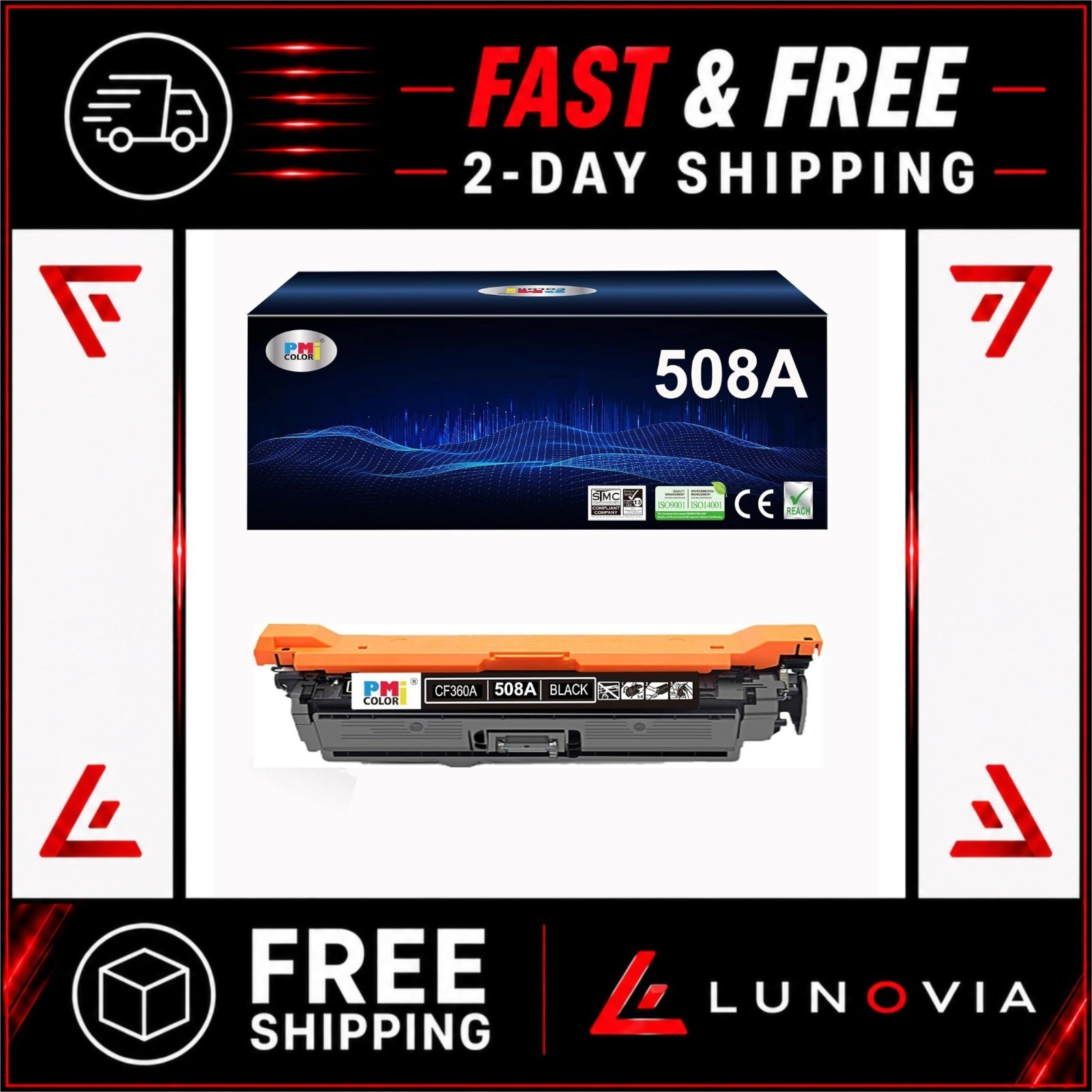 508A Black Toner Cartridge for HP CF360A M552 M553 M577 LaserJet Enterprise