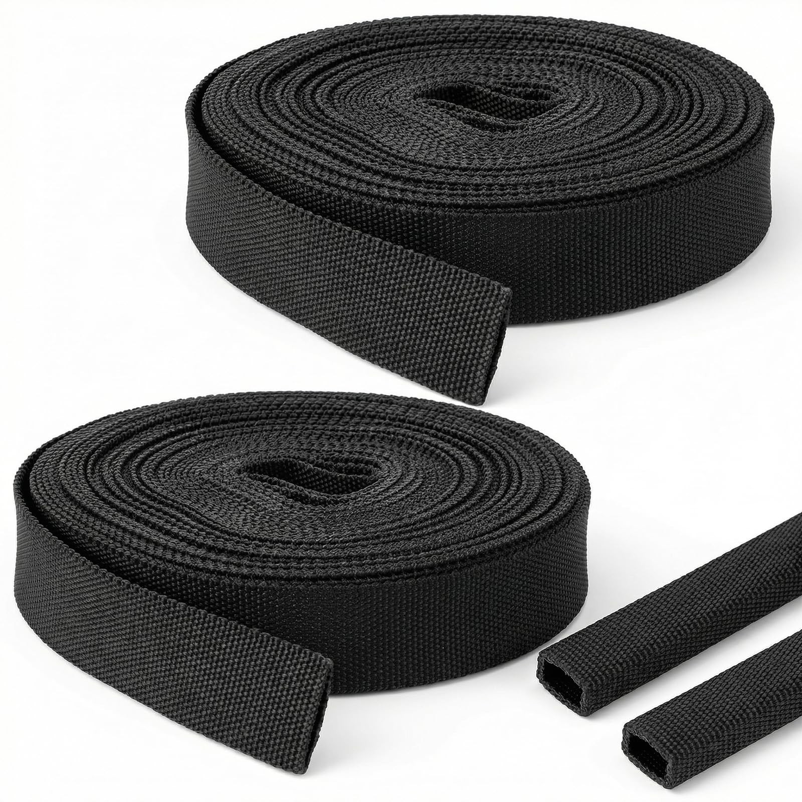 Heavy-Duty Hydraulic Hose Protector and Welding Sleeves, 2-Pack Nylon Cable W