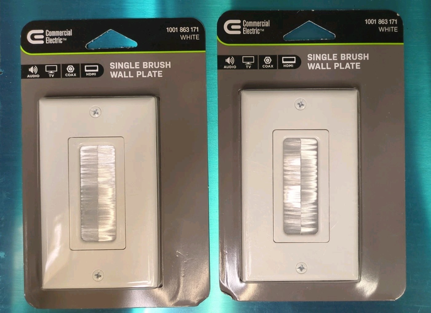 Commercial Electric 1-Gang Brush Plate set of 2