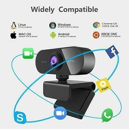 Full HD 1080P Web Camera USB Streaming Webcam with Microphone for Computer New