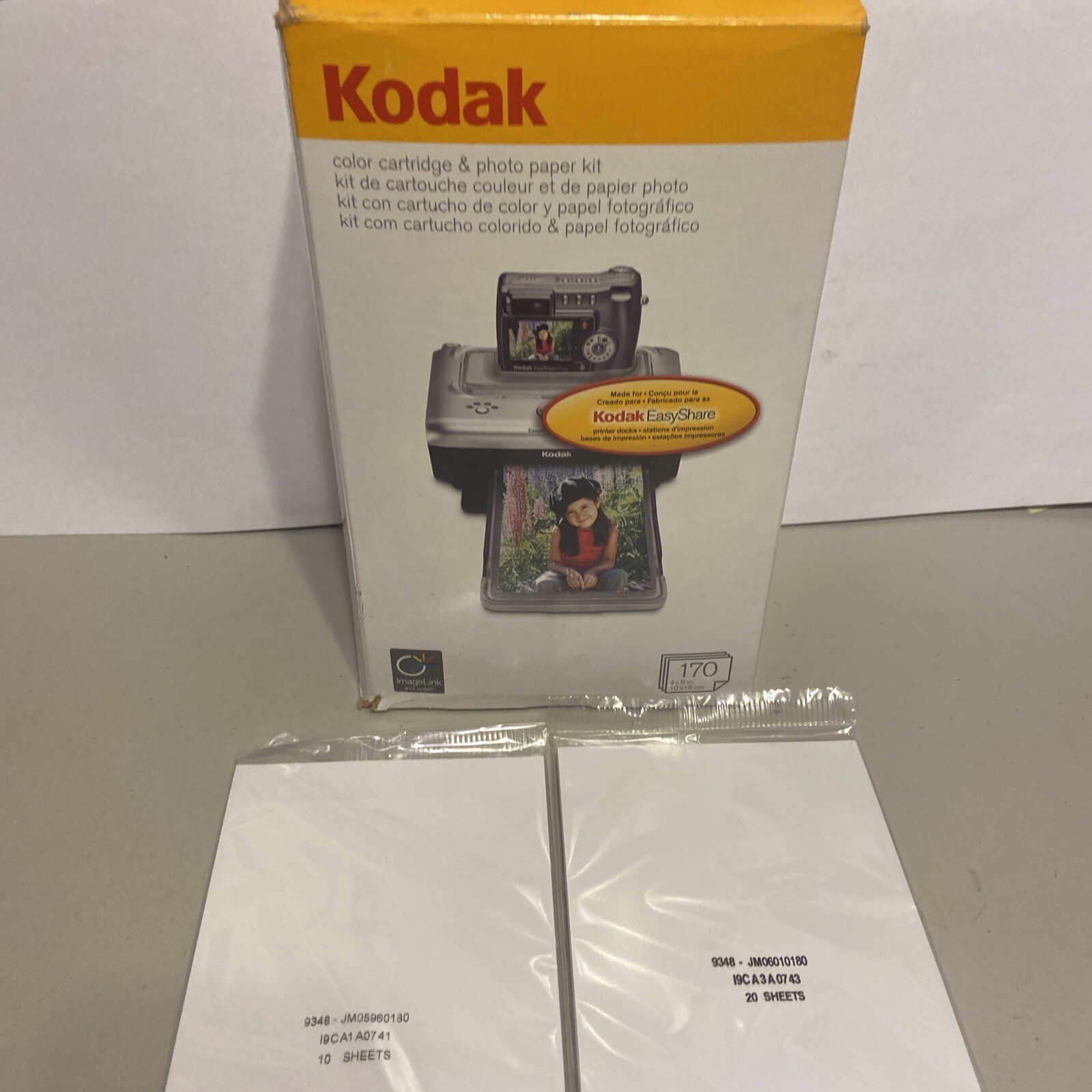 Kodak EasyShare PH-40 Color Cartridge & Photo Paper Kit NEW No Printer Or Camera