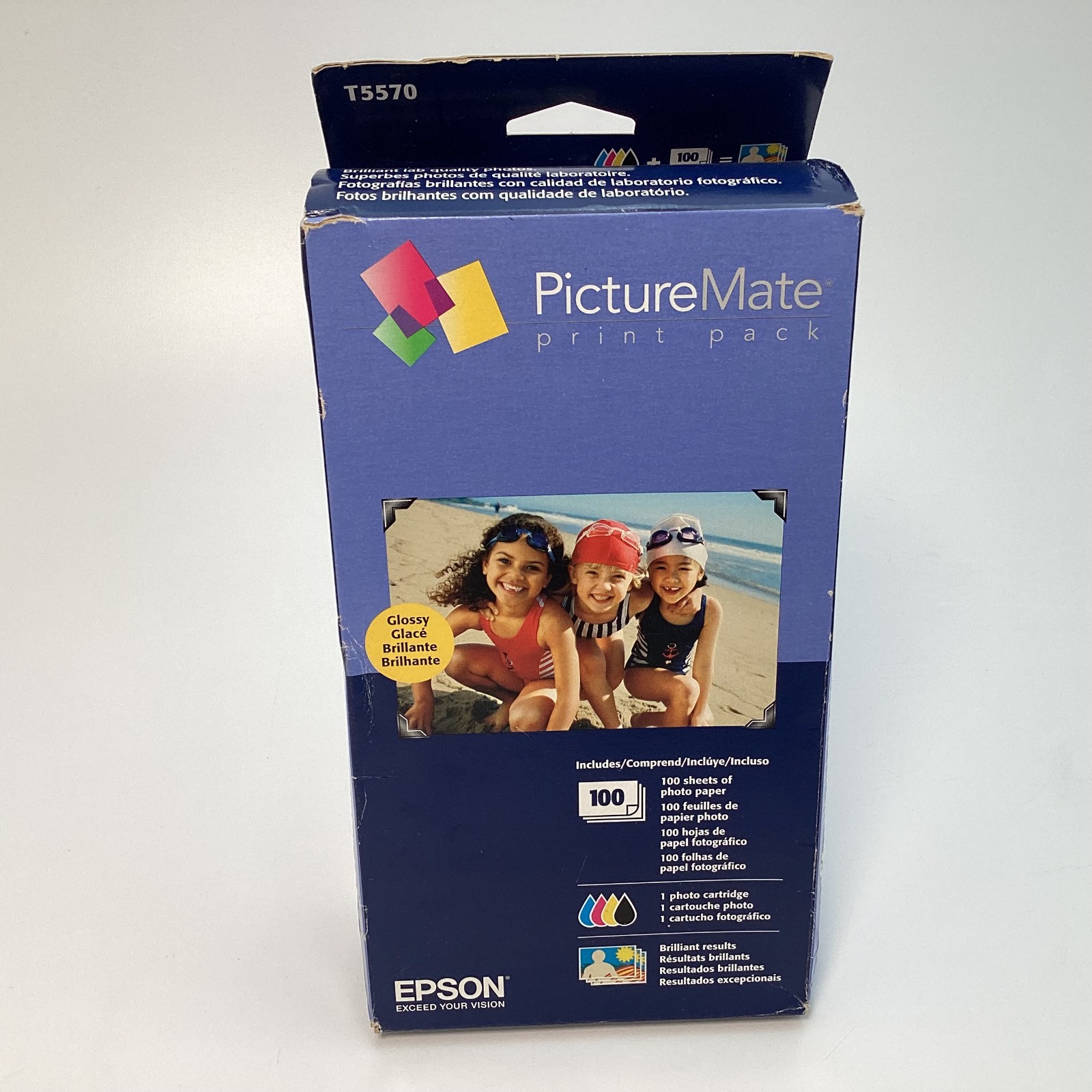 Epson PictureMate Print Pack T5570 Glossy Photo Paper & Cartridge Exp 12/2017