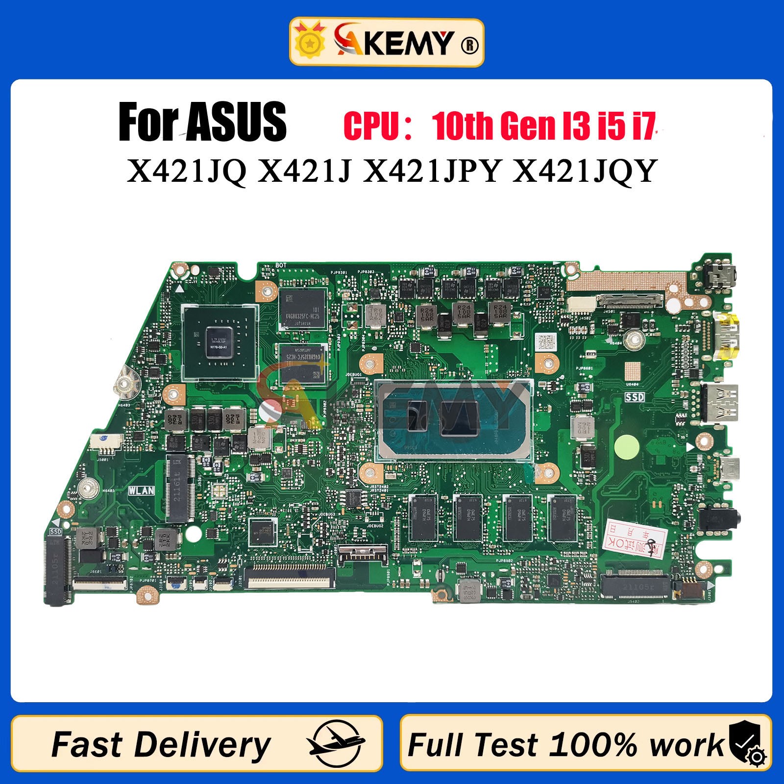 X421JQ X421JQY Mainboard For ASUS X521JQY X521JQ X421JPY X421JAY S433J Tests OK