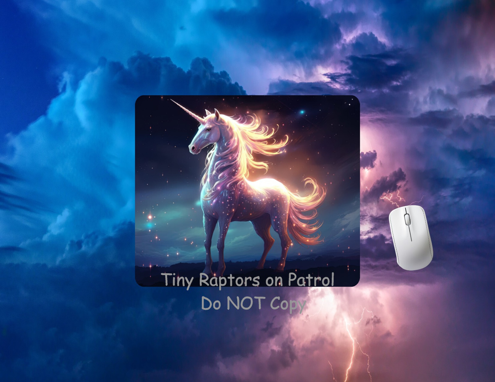 Unicorn Mouse Pad, PC/laptop, neoprene, CHOICE, , gifts, USA