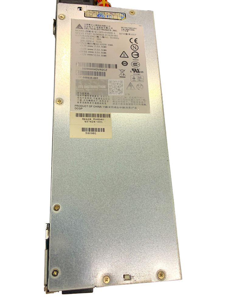 457626-001 I HP Proliant Server Power Supply 650W DL160 G5 446635-001 DPS-650MB
