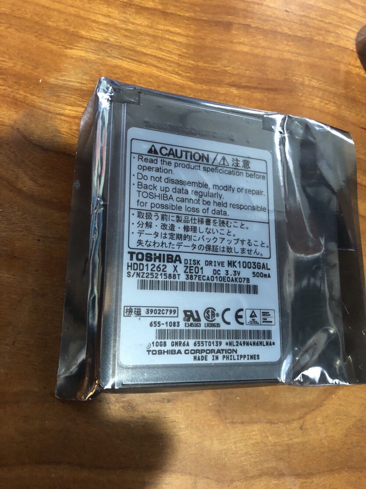 New Sealed Toshiba MK 1003GAL 10 GB,Internal,4200 RPM,1.8