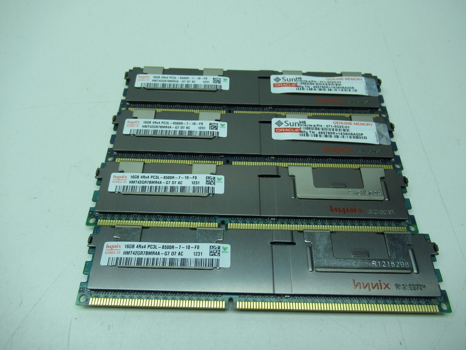 Lot of 4x16GB=64GB hynix HMT42GR7BMR4A-G7  4Rx4 DDR3 PC3L-8500R  MEMORY RAM