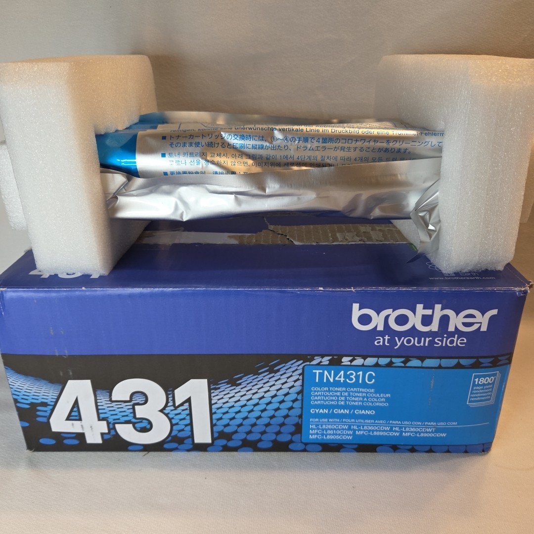 NEW GENUINE - BROTHER TN431C CYAN TONER - TN-431C - SEALED BAG