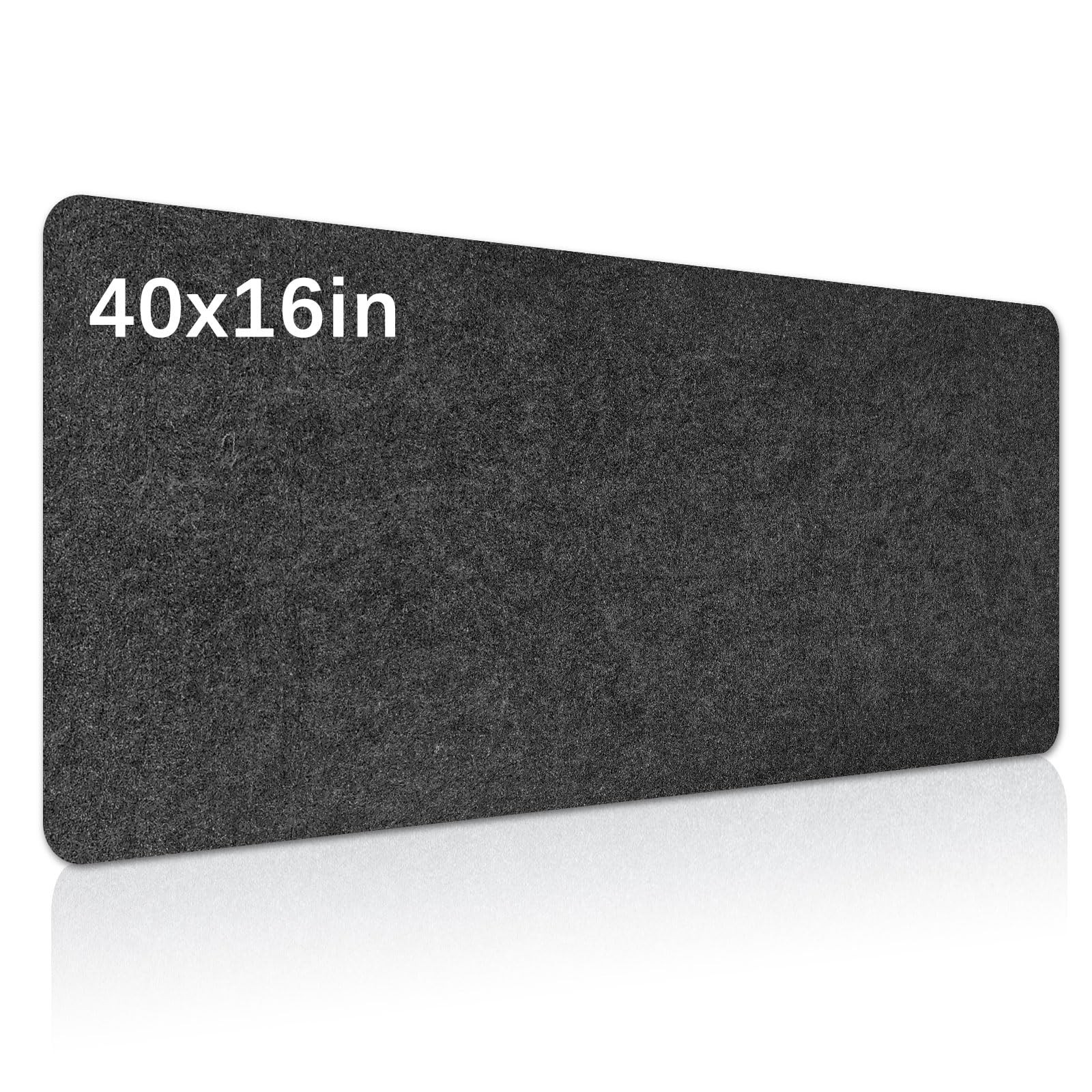 Large Felt Desk mat 40x16 with Non-Slip Full Desk Mouse PadOffice Compu...