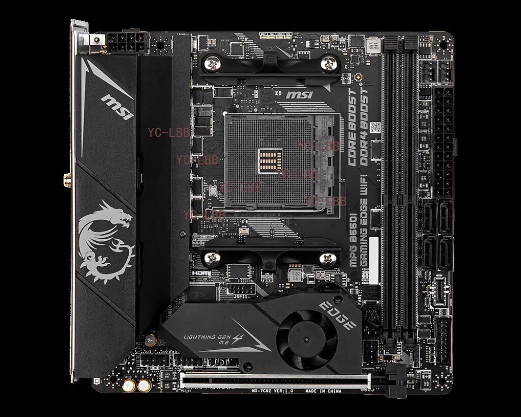 MSI MPG B550I GAMING EDGE WIFI DDR4 Motherboard Socket AM4 Mini-ITX， 2x M.2 Slot