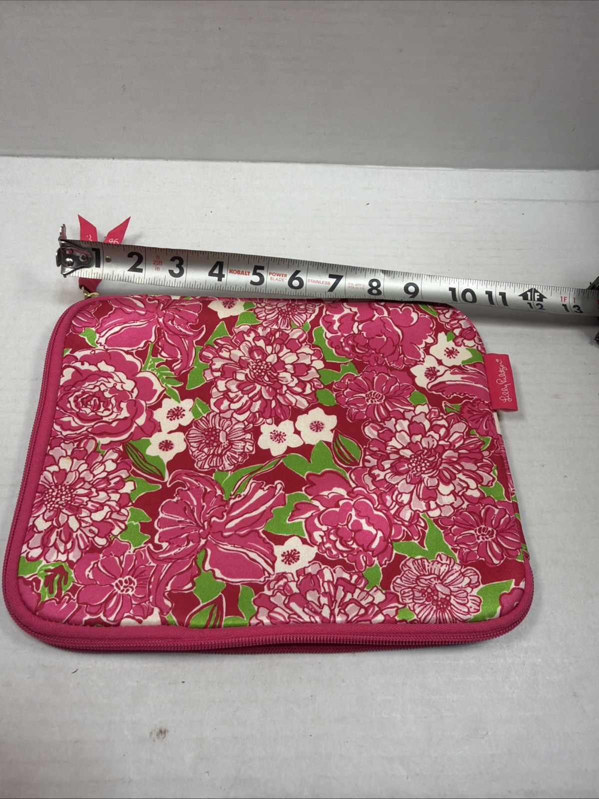 Lilly Pulitzer Ipad Tablet Sleeve Cover Case  Pink Green Soft Zip