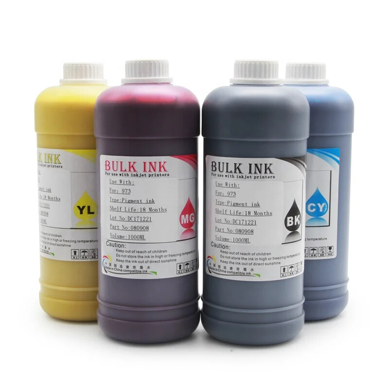 4*1000ML Pigment Ink For HP 973 352dw 377dw 452dw 477dw 477dn 552dw 577dw/z