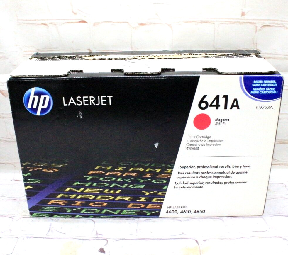 Genuine OEM Sealed HP LaserJet 641A Magenta Toner Cartridge C9723A