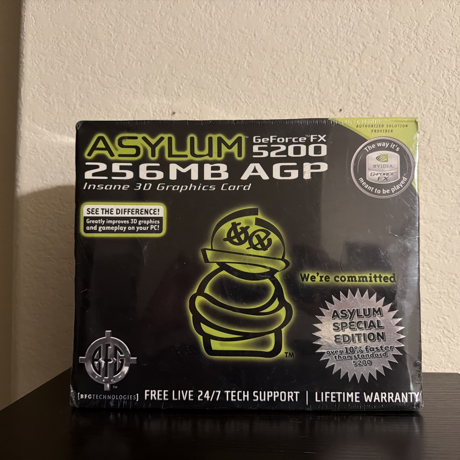BFG Asylum GeForce FX 5200 256MB AGP 8x/4x Factory Sealed NOS ASLM52256
