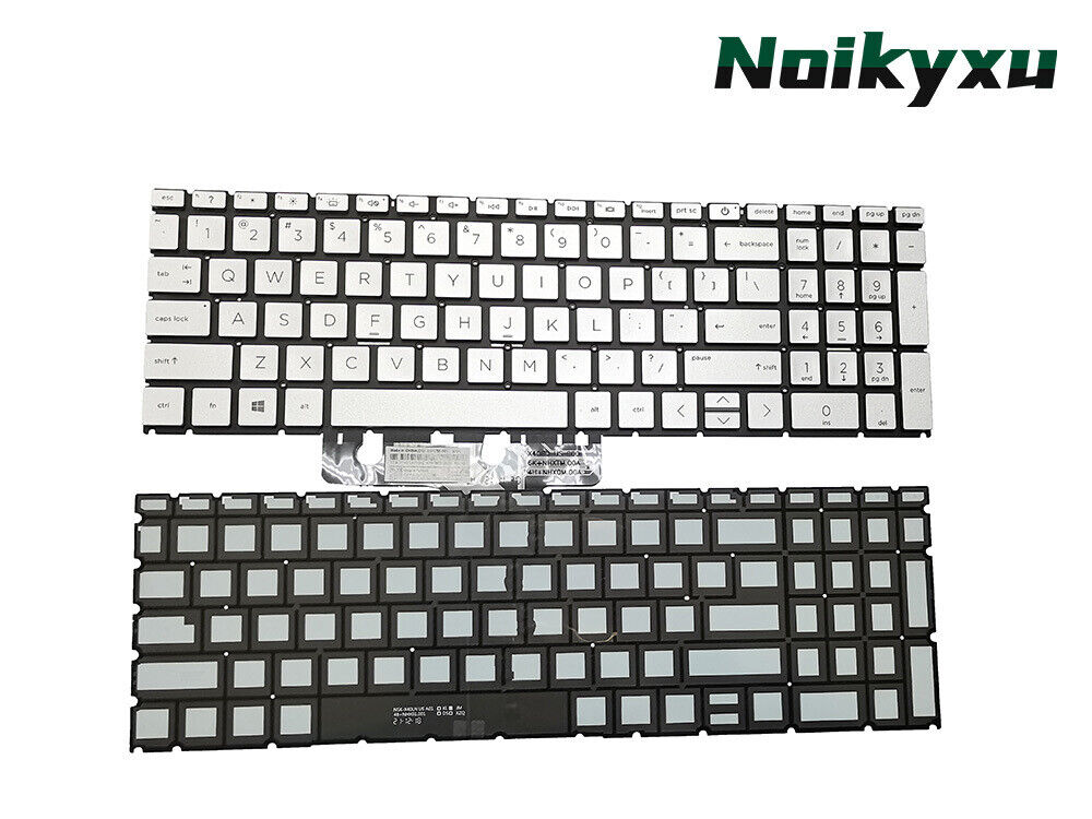 HP 17-cn0025nr 17-cn0021nr 17-cn0097nr 17-cn0020nr Backlit Keyboard Silver