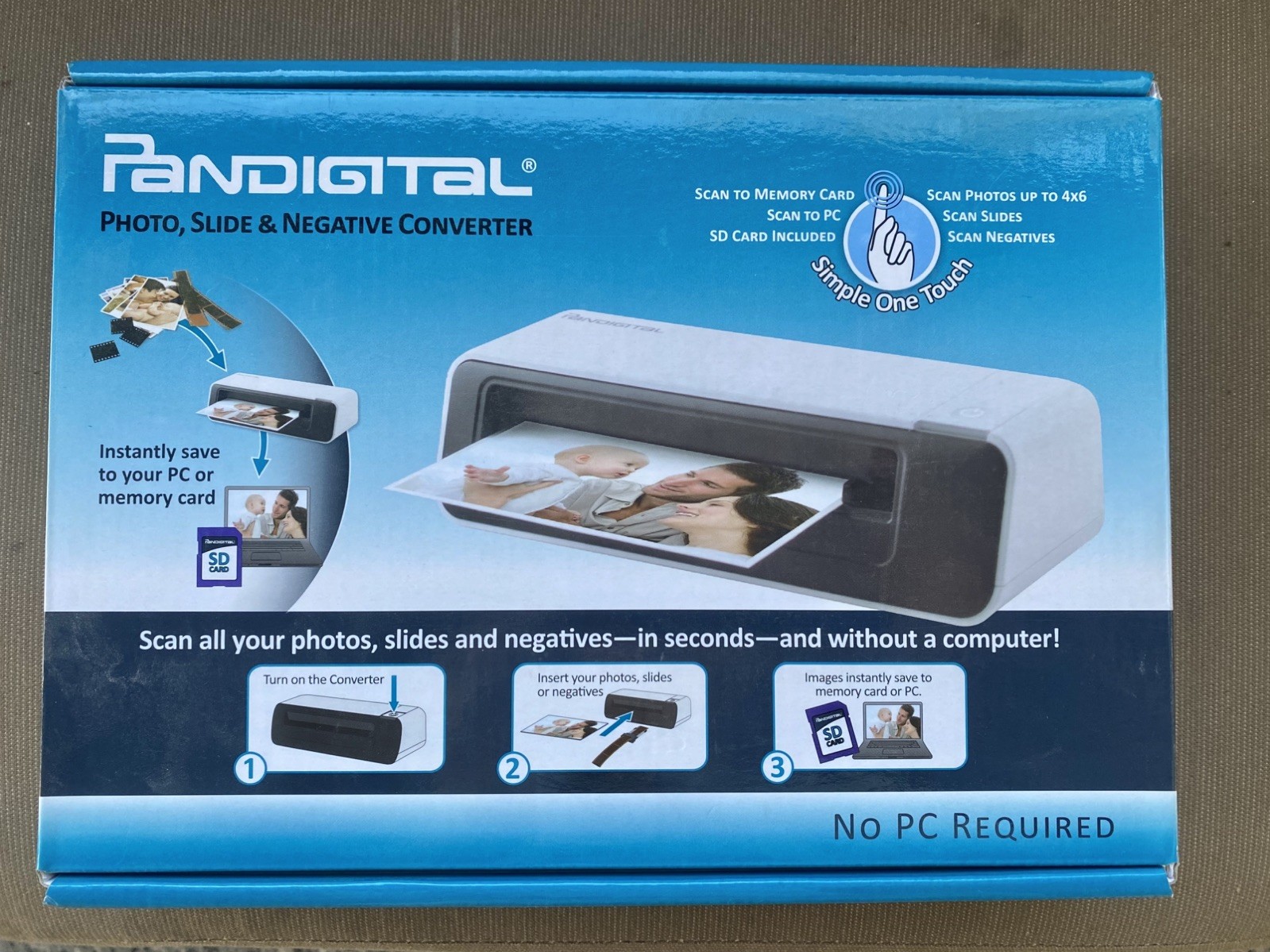  Pandigital Photolink Model #PANSCN05 One Touch Print Scanner No PC Required 