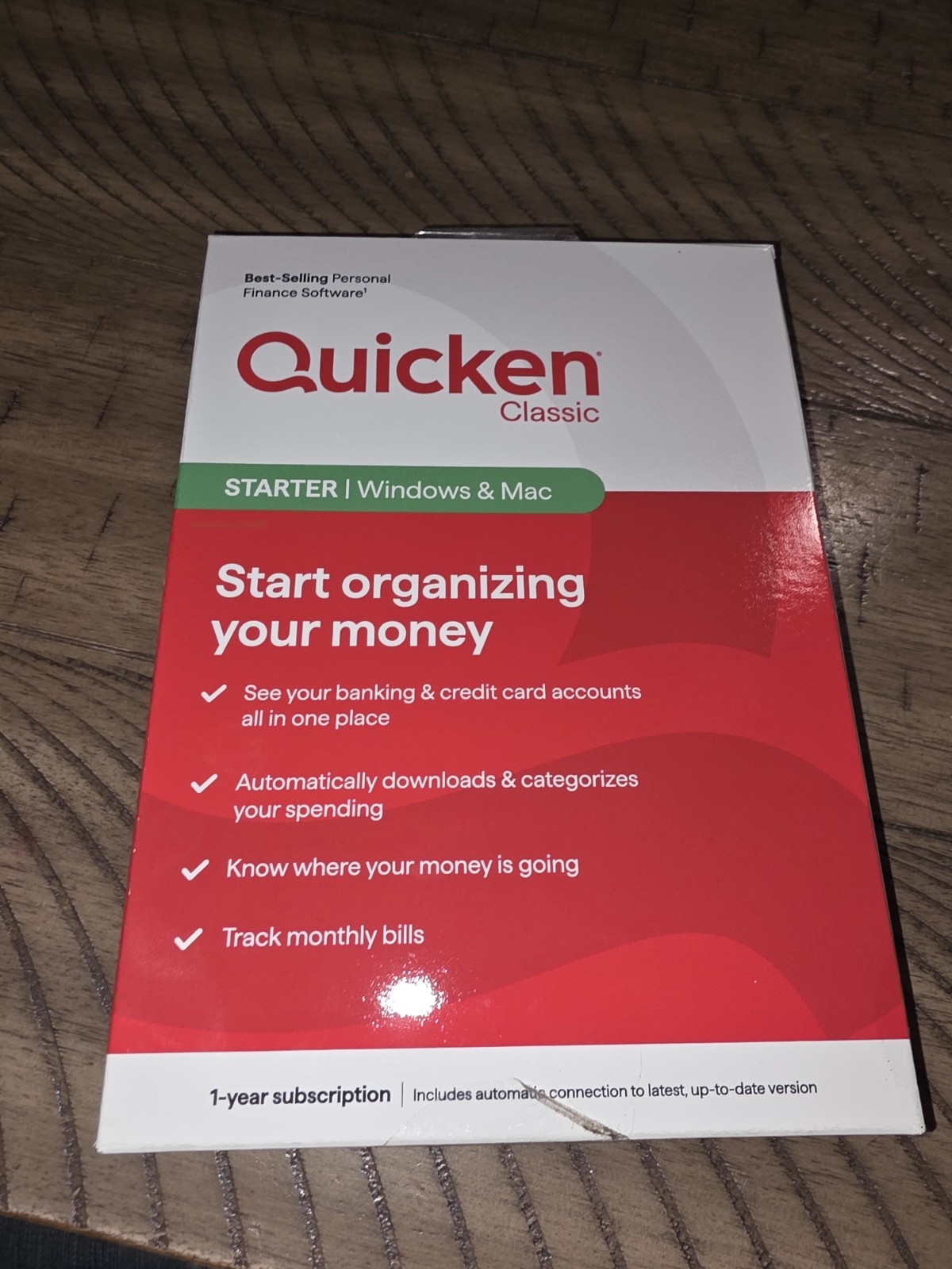 Quicken Classic Starter Personal Finance Software, 1-Year Subscription, PC/Mac