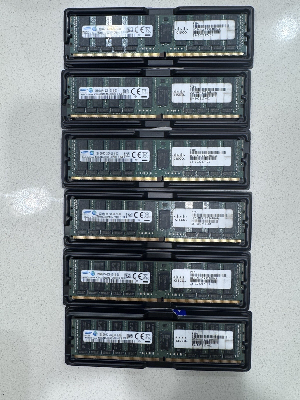 192GB (6x32GB) DDR4-2133 ECC LRDIMM Samsung M386A4G40DM0-CPB0Q PC4-17000L 4Rx4