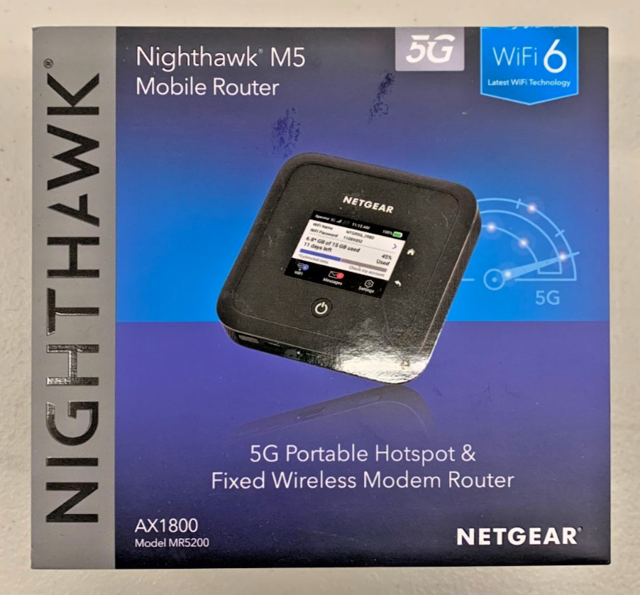 NETGEAR Nighthawk M5 5G WiFi 6 Mobile Router (MR5200-100NAS)  New Sealed