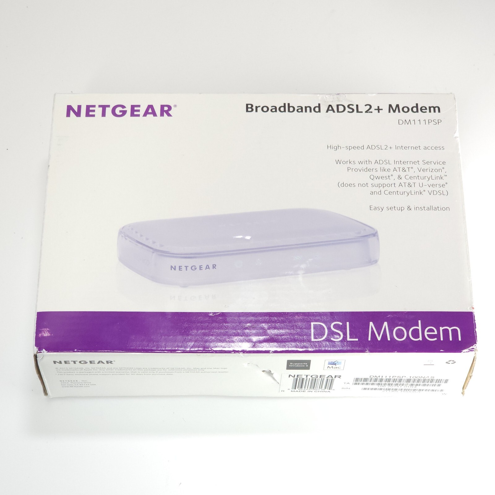 Netgear DM111PSP-100NAS Broadband ADSL2+ Modem - White