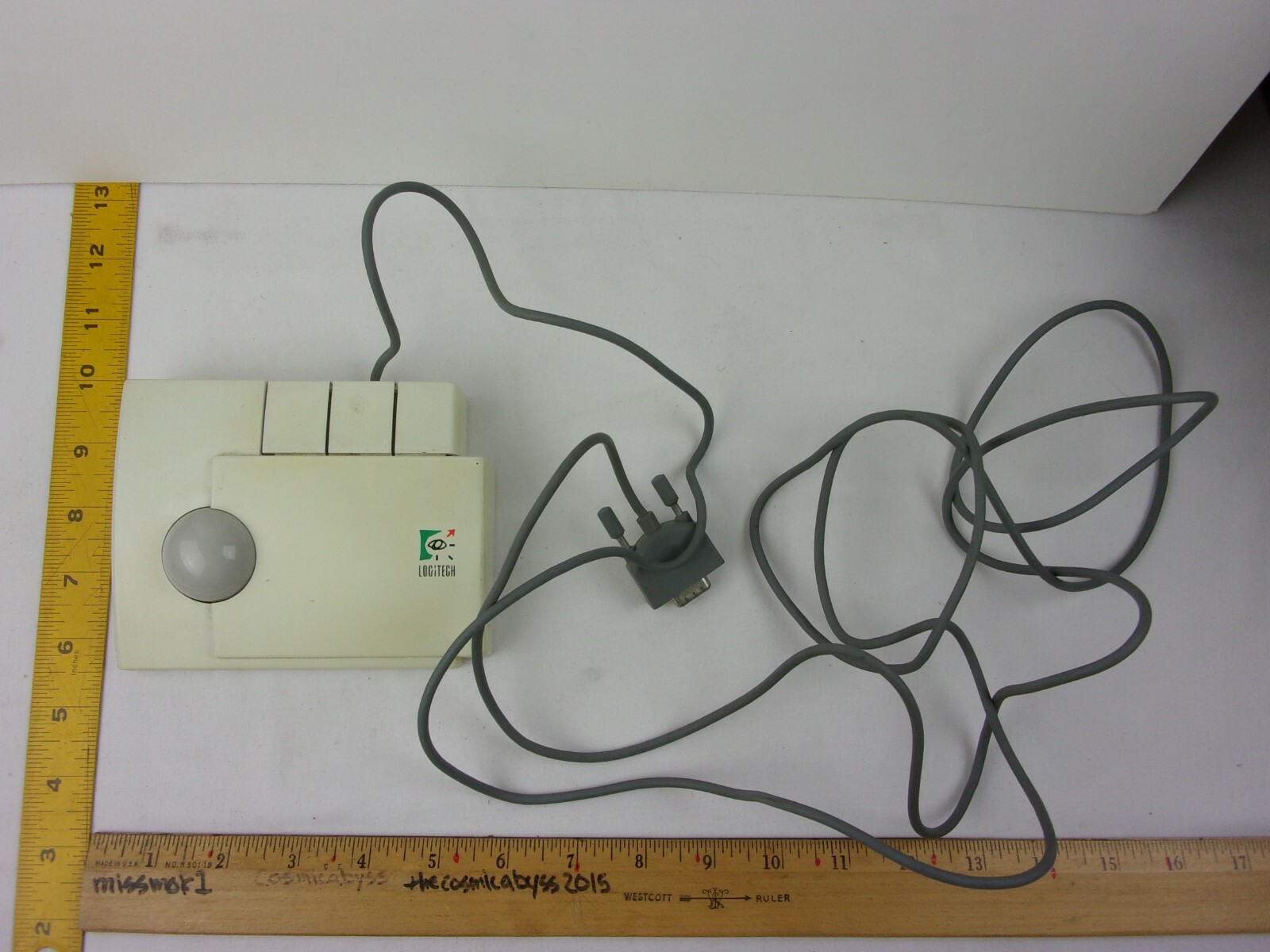 Logitech Trackman Mouse Track ball T-CA1-9F VINTAGE working used