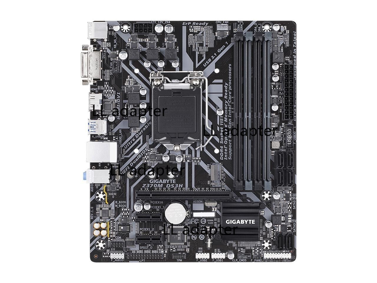 GIGABYTE Z370M DS3H LGA 1151 Intel Z370 HDMI Micro ATX Intel Motherboard