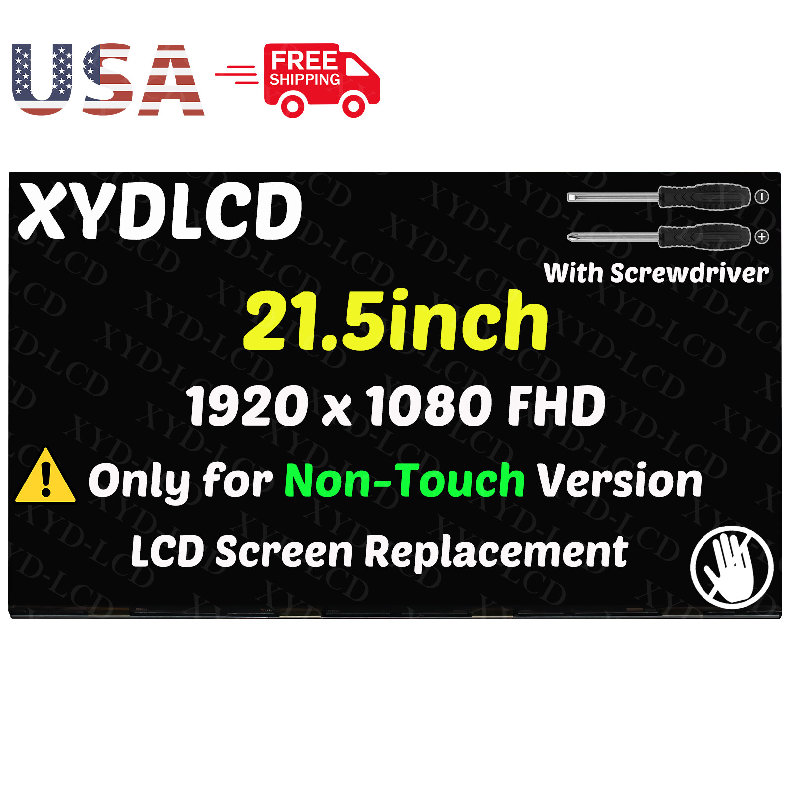 for HP 22-D 22-DD0224 All-In-One 21.5" 22" Borderless FHD LCD Screen Replacement