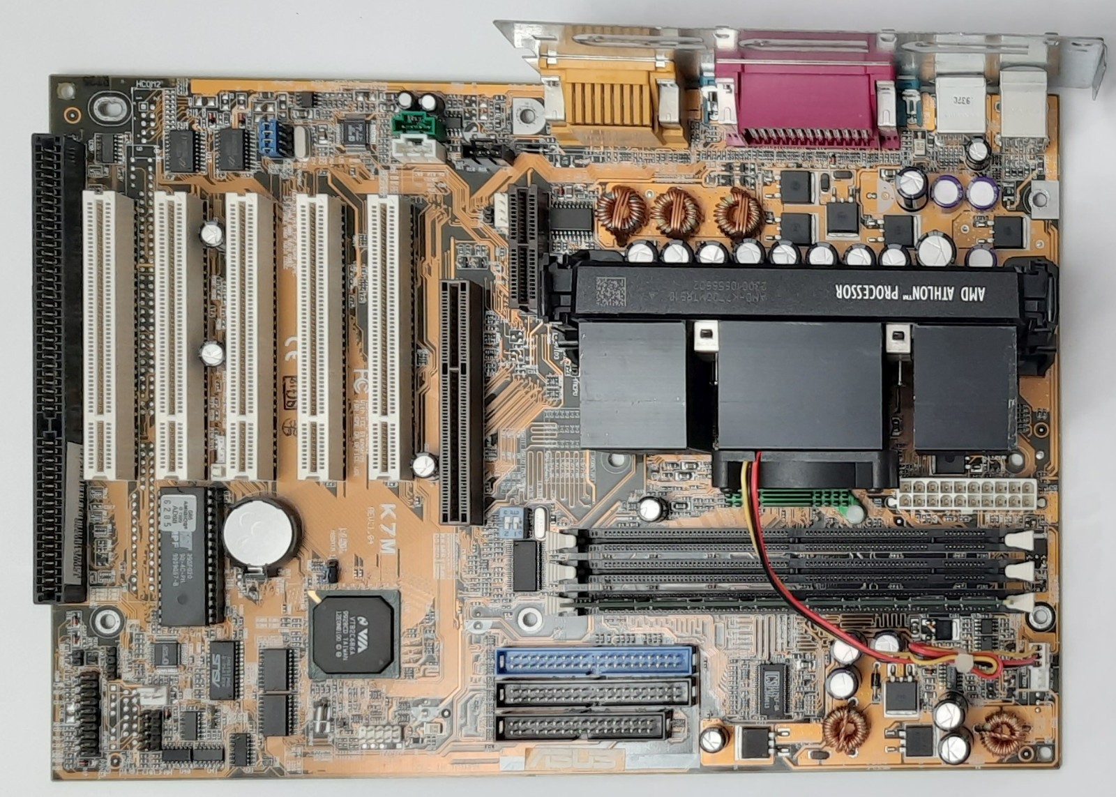 ASUS K7M Slot A ISA AGP Retro Motherboard + AMD Athlon 700MHz + 256MB SD RAM