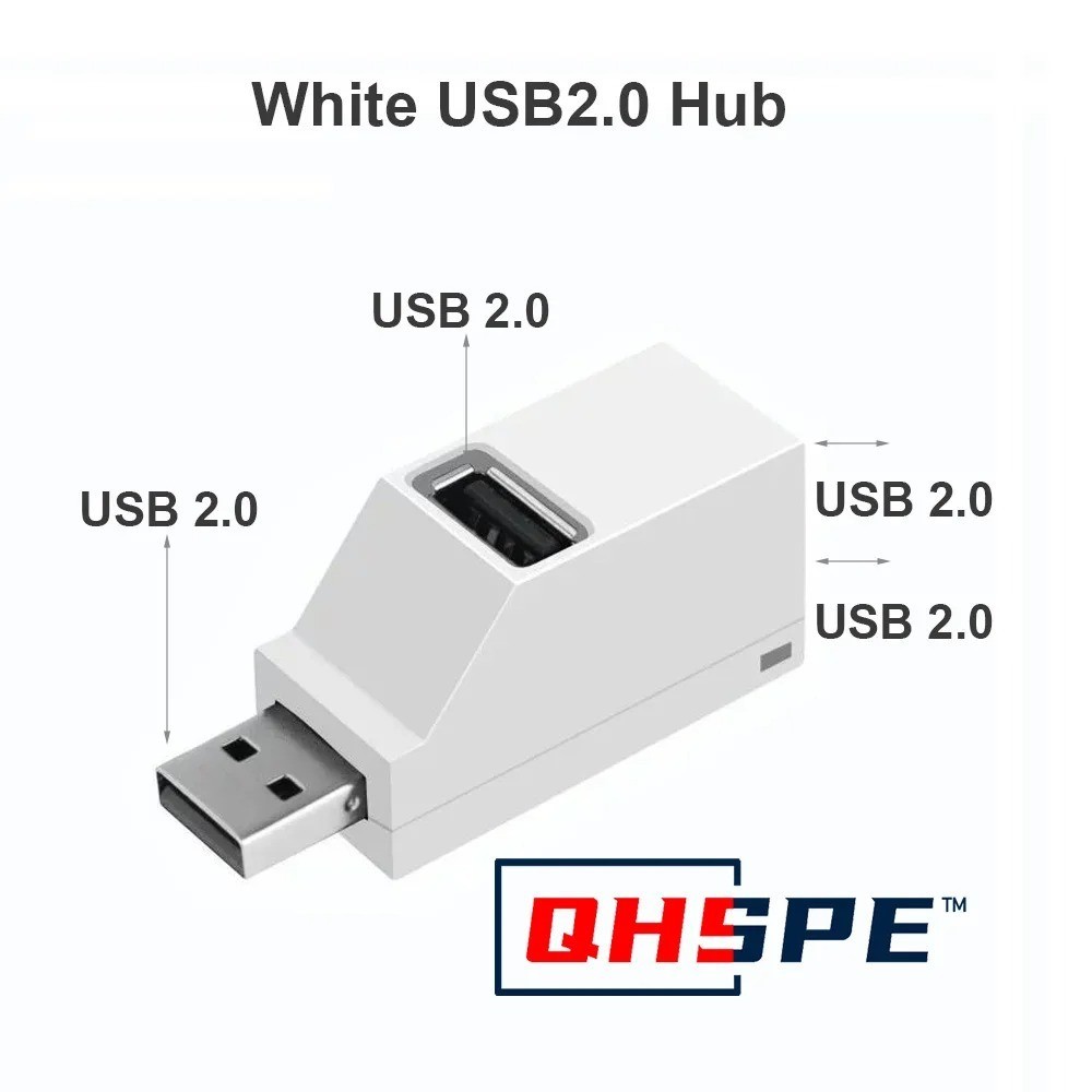 Mini 3 Port USB 2.0 Rotate Splitter Adapter Hub for PC Laptop Notebook Expansion