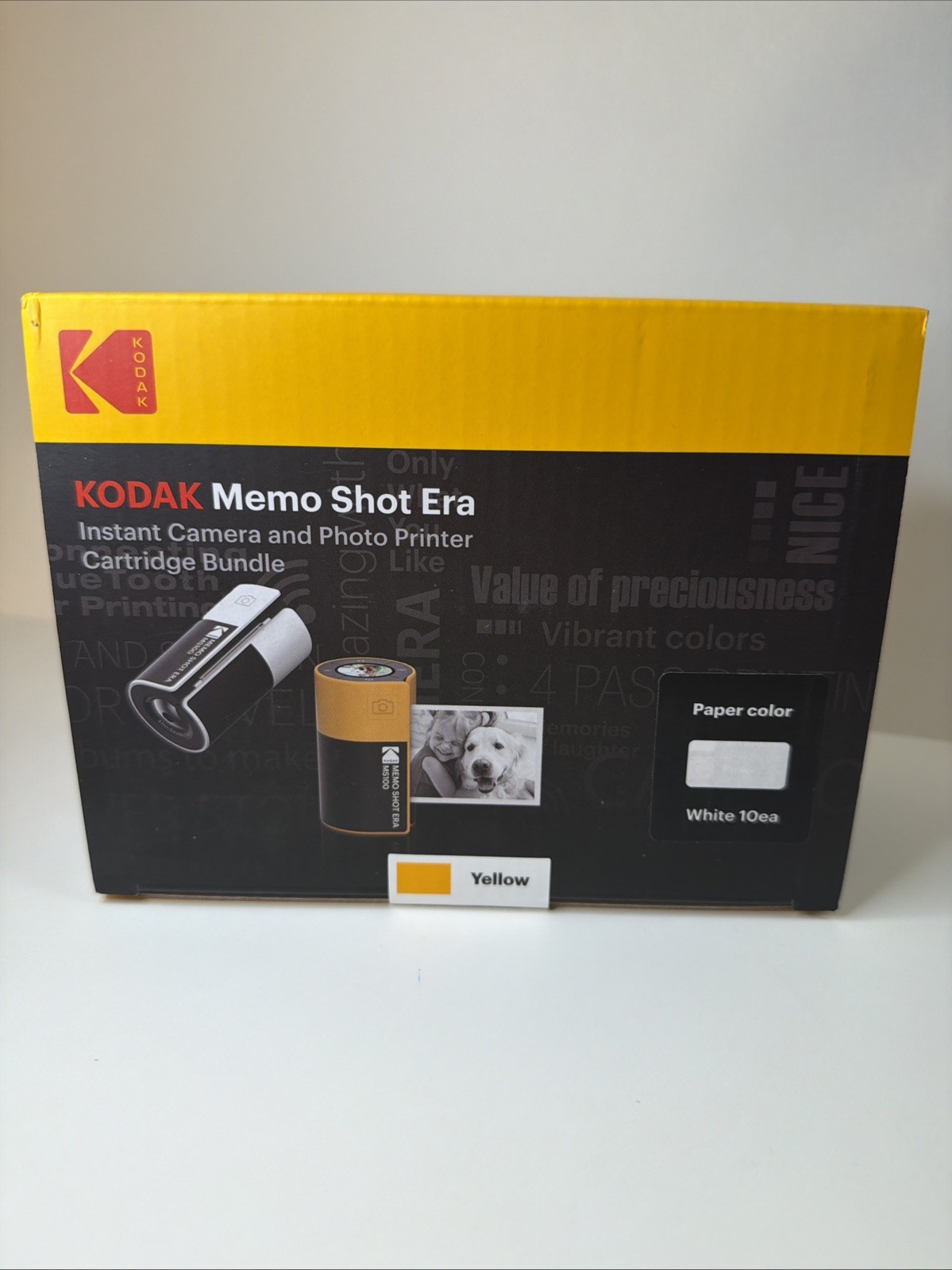 Kodak Memo Shot Era Instant Camera & Photo Printer Cartridge Bundle - Yellow NEW
